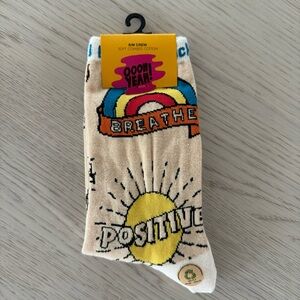 OoohYeah Women's Funny Crew Socks, Good Vibes Novelty Cotton Socks, Positive
